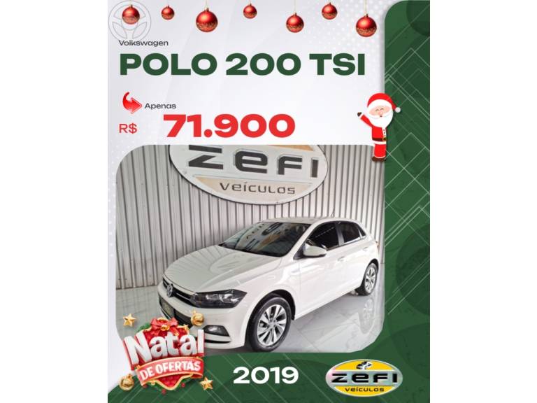 VOLKSWAGEN - POLO 1.0 200 TSI COMFORTLINE AUTOMÁTICO - 2018/2019 - BRANCA - R$ 74.500,00