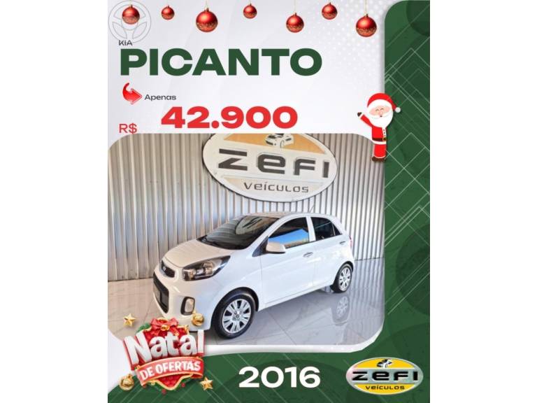 KIA MOTORS - PICANTO 1.0 EX 12V FLEX 4P MANUAL - 2015/2016 - BRANCA - R$ 44.900,00