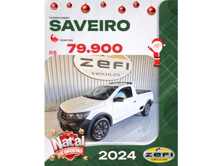 VOLKSWAGEN - SAVEIRO 1.6 ROBUST CS 8V FLEX 2P MANUAL - 2023/2024 - BRANCA - R$ 83.900,00