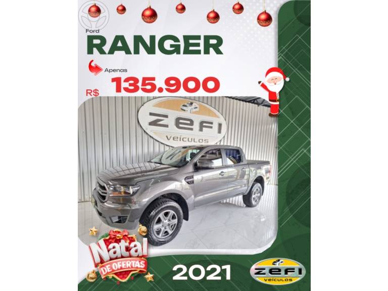 FORD - RANGER 2.2 XLS 4X4 CD 16V DIESEL 4P AUTOMÁTICO - 2020/2021 - CINZA - R$ 146.900,00